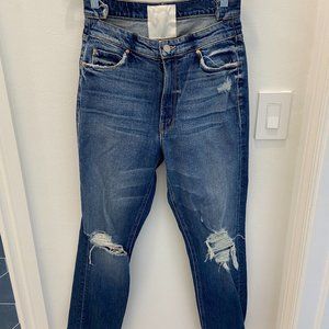 Mother Distressed High Waisted Jeans